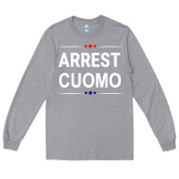 Heather Grey anti cuomo political Long Sleeve Tee - artisFamous
