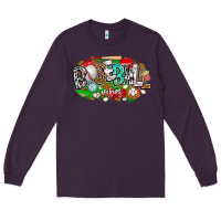 Plum baseball vibes Long Sleeve Tee - CowhideDigitalArt