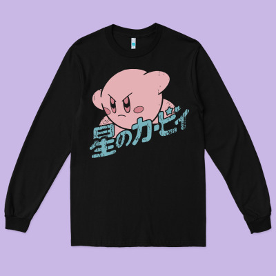 Kirby Kanji Classic Long Sleeve Tee Designed By Artisfamous