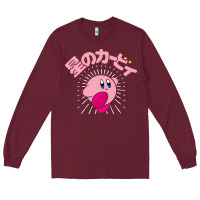 Burgundy kirby kanji classic Long Sleeve Tee - artisFamous