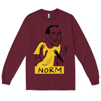 Burgundy norm macdonald cartoon Long Sleeve Tee - artisFamous