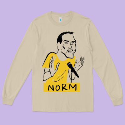 Norm Macdonald Cartoon Long Sleeve Tee Designed By Artisfamous