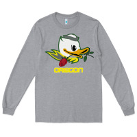 Heather Grey throwback oregon Long Sleeve Tee - artisFamous