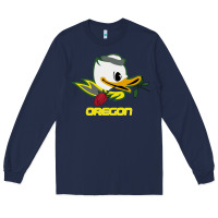 Navy throwback oregon Long Sleeve Tee - artisFamous