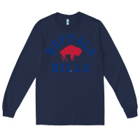Navy vintage distressed bills Long Sleeve Tee - artisFamous