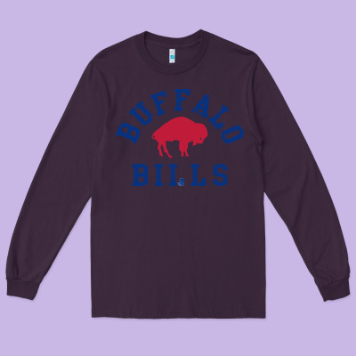 Vintage Distressed Bills Long Sleeve Tee Designed By Artisfamous