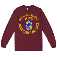 Burgundy chief master sergeant retired Long Sleeve Tee - artisFamous