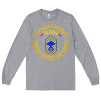 Heather Grey chief master sergeant retired Long Sleeve Tee - artisFamous