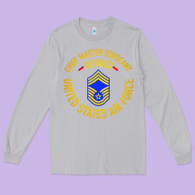 Chief Master Sergeant Retired Long Sleeve Tee Designed By Artisfamous