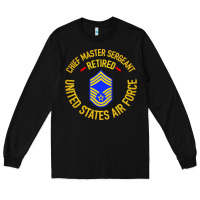 Black chief master sergeant retired Long Sleeve Tee - artisFamous