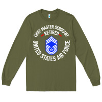 Army Green chief master sergeant retired Long Sleeve Tee - artisFamous