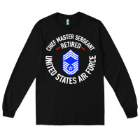 Black chief master sergeant retired Long Sleeve Tee - artisFamous
