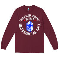 Burgundy chief master sergeant retired Long Sleeve Tee - artisFamous