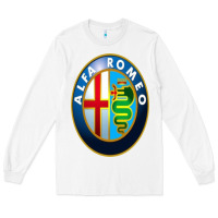 White alfa racing big merch Long Sleeve Tee - artisFamous