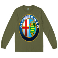 Army Green alfa racing big merch Long Sleeve Tee - artisFamous