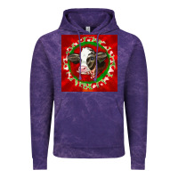 Cloud Purple christmas holstein calf face Vintage Hoodie - LillyAllenDesigns