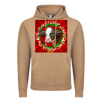 Vintage Coffee christmas holstein calf face Vintage Hoodie - LillyAllenDesigns