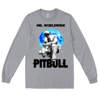 Heather Grey merch mr worldwide pit bull Long Sleeve Tee - artisFamous