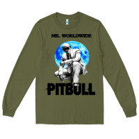 Army Green merch mr worldwide pit bull Long Sleeve Tee - artisFamous