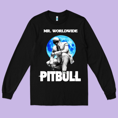 Merch Mr Worldwide Pit Bull Long Sleeve Tee Designed By Artisfamous