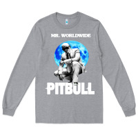 Heather Grey merch mr worldwide pit bull Long Sleeve Tee - artisFamous