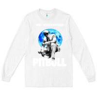 White merch mr worldwide pit bull Long Sleeve Tee - artisFamous