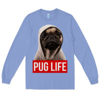 Colony Blue pug life Long Sleeve Tee - artisFamous