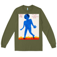 Army Green walk davids on fire Long Sleeve Tee - artisFamous