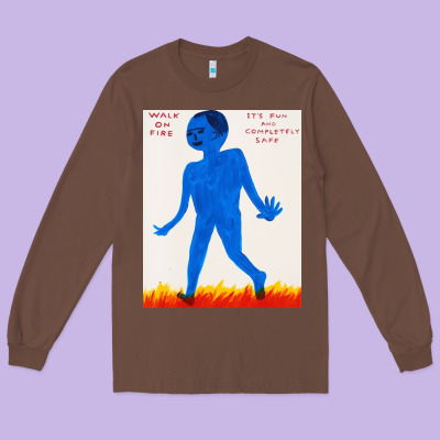 Walk Davids On Fire Long Sleeve Tee Designed By Artisfamous