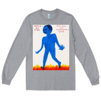 Heather Grey walk davids on fire Long Sleeve Tee - artisFamous