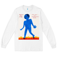 White walk davids on fire Long Sleeve Tee - artisFamous
