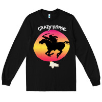 Black neil crazy horse Long Sleeve Tee - artisFamous