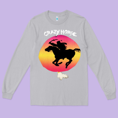Neil Crazy Horse Long Sleeve Tee Designed By Artisfamous
