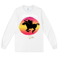 White neil crazy horse Long Sleeve Tee - artisFamous