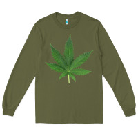Army Green Weed leaf Long Sleeve Tee - artisFamous
