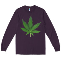 Plum Weed leaf Long Sleeve Tee - artisFamous