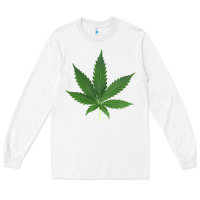 White Weed leaf Long Sleeve Tee - artisFamous