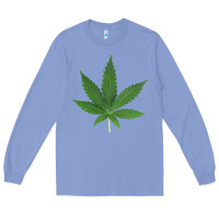 Colony Blue Weed leaf Long Sleeve Tee - artisFamous