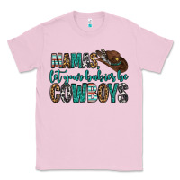Bubblegum Pink mama's let your babies be cowboys Classic Tee - OliviaCreatesArt