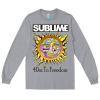 Heather Grey sunflower sublime 40oz to freedom Long Sleeve Tee - artisFamous