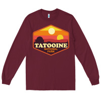 Burgundy tatooine national park Long Sleeve Tee - artisFamous