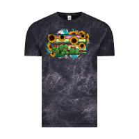 Cloud Black Montana Map Sunflower Cactus Serape Vintage Tee - RanaPortraitStore