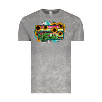 Montana Map Sunflower Cactus Serape Vintage Tee | Teevron
