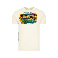 Vintage Arctic Montana Map Sunflower Cactus Serape Vintage Tee - RanaPortraitStore