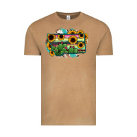 Vintage Camel Montana Map Sunflower Cactus Serape Vintage Tee - RanaPortraitStore