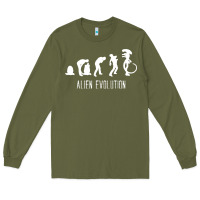 Army Green alien evolution Long Sleeve Tee - artisFamous
