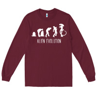 Burgundy alien evolution Long Sleeve Tee - artisFamous