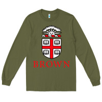 Army Green brown university Long Sleeve Tee - artisFamous