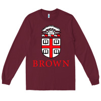 Burgundy brown university Long Sleeve Tee - artisFamous