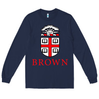 Navy brown university Long Sleeve Tee - artisFamous